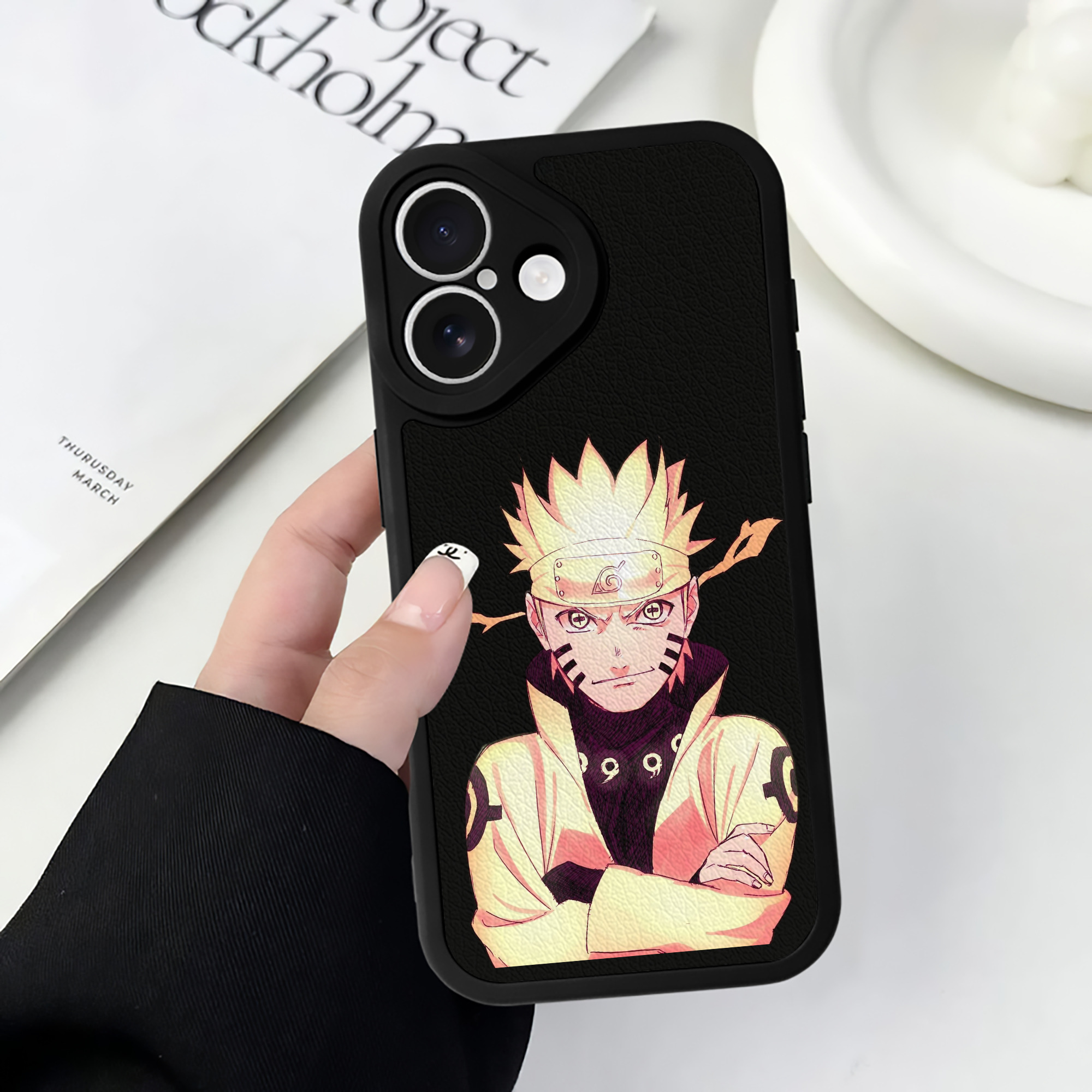（画像用） NARUTO -ナルト- うずまき ナルト Uzumaki Naruto 【iPhone 16シリーズ対応】シリコンスマホケース（レザー調） 材質：シリコン